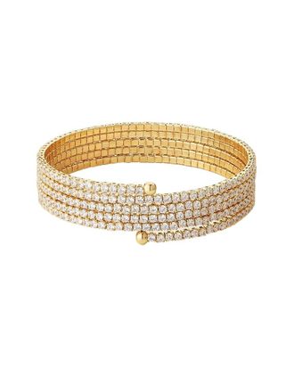 Liv Oliver 18K Cz Wrap Bangle Bracelet