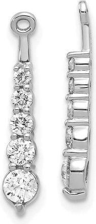 Diamond2Deal 14k White Gold 5/8 Ct Lab Grown Diamond Earring Jackets