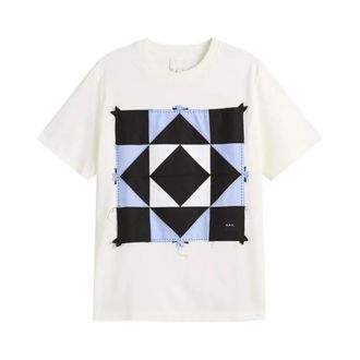 A.P.C. T-Shirts, male, White, Size: S Patchwork T-shirt