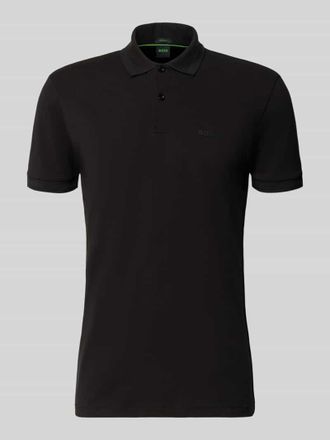 HUGO BOSS Regular Fit Poloshirt aus reiner Baumwolle Modell PIO 1 in Black, Gr&ouml;&szlig;e XXXL
