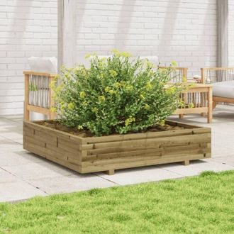 vidaXL Jardinera Madera De Pino Impregnada 110x110x26,5 Cm Vidaxl