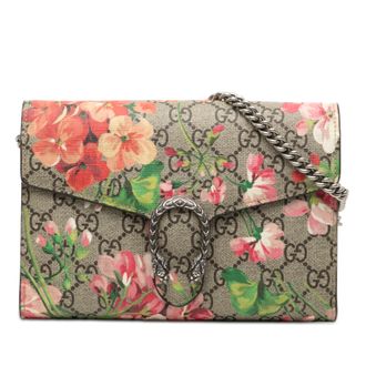 Gucci Tweedehands Gg Supreme Dionysus Blooms Chain Wallet