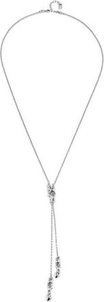 UNOde50 Long Adjustable Chain Necklace With Three Figures in Silver at Nordstrom