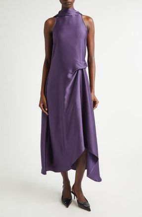 Reiss Michelle Satin Cocktail Dress in Purple at Nordstrom, Size 12 Us