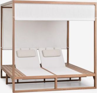 Sklum Cama Balinesa Reclinable En Madera De Eucalipto Dune Sklum