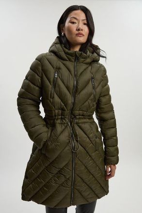 Karen Millen Lightweight Packable Coat in Khaki at Nordstrom, Size 6