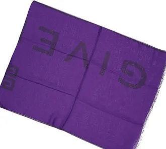 Givenchy Mens Purple Cashmere Scarf