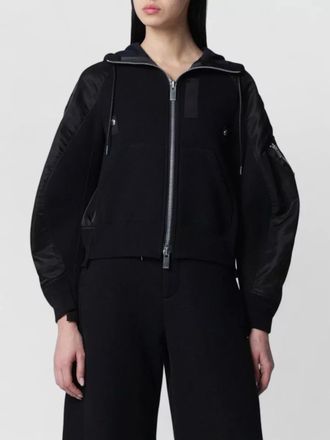 sacai cotton-blend hoodie