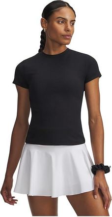Under Armour Motion Fitted Short Sleeve T-Shirt Womens Workout Black/Jet Gray : LG (US 12-14), Polyester