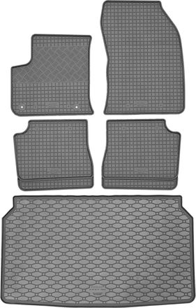 OEM Opel Mokka-e Suv A Partir De Febrero De 2021 Set - Alfombrillas De Goma Para Coche + Alfombrilla Para Maletero