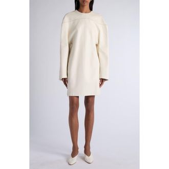 Bottega Veneta Intrecciato Leather Top in 9107 Parchment at Nordstrom, Size 42
