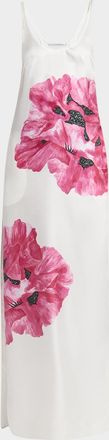 Stella McCartney Flower Print Silk Tank Gown