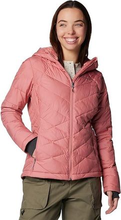 Columbia Plus Size Heavenly Hooded Jacket Womens Clothing Pink Agave : 2X, Fleece/Polyester