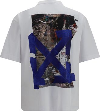 Off-white Mens Skate T-Shirt Arrow With Bacco White Cotton T-Shirts And Polos