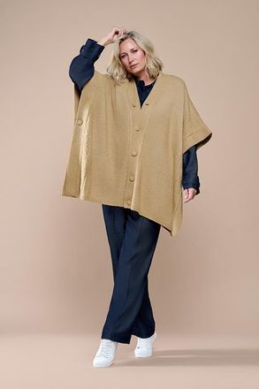 Mart Visser Ayla Lurex Poncho Zand / Goud Maxi
