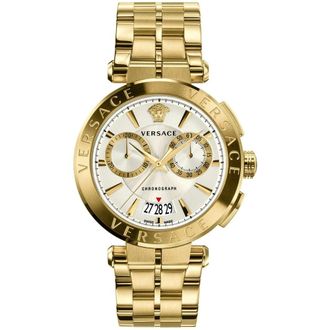 Versace Aion Chronograph - Heren - Accessoires - Geel - Maat: ONE Size