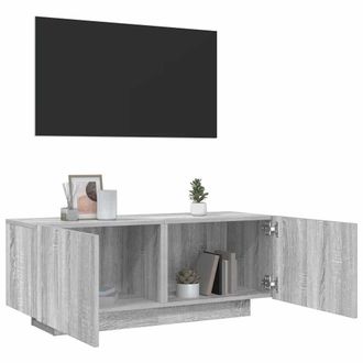 vidaXL Vidaxl - Mueble De Tv Madera Contrachapada Gris Sonoma 100x35x40 Cm