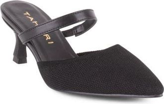 Elie Tahari Fuji Pointed Toe Kitten Heel Mule in Black at Nordstrom, Size 5.5