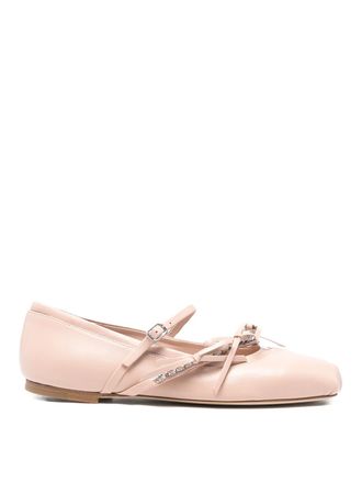 Jimmy Choo London Loli Leather Ballet Flats