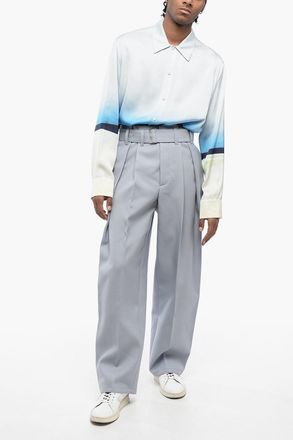 Jil Sander Pantaloni in Lana a 2 Pinces con Cintura Jil Sander