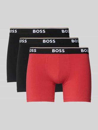 HUGO BOSS Slim Fit Boxershorts aus Baumwoll-Mix im 3er-Pack Modell POWER in Rot, Gr&ouml;&szlig;e XXL