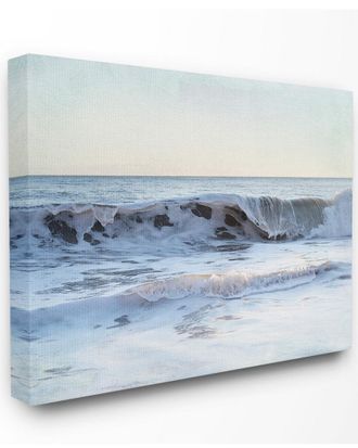 Stupell Industries Coastal Evening Beach Cresting Wave Photograph By Elizabeth Erquhart Canvas Art