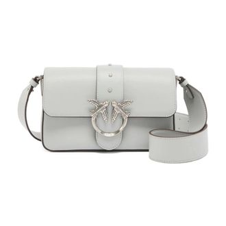 Pinko Mini Love Schoudertas - Dames - Schoudertassen - Grijs - ONE Size - Katoen - Tassen