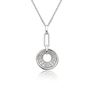 Orphelia WoMens 925 Sterling Silver Chain with Pendant - ZH-4592 - One Size