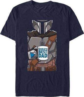 Star Wars Mens Star Wars The Mandalorian Worlds Best Dadalorian T Shirt in Navy Blue at Nordstrom, Size Xxx-Large