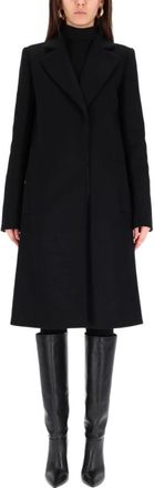 Sportmax ALA Coat - Dames - Mantel - Zwart - 2XS - Wol - Jassen