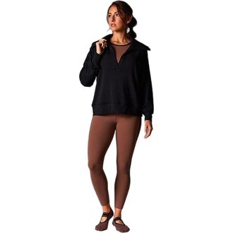 Tavi Cozy Collared Sweatshirt in Ebony at Nordstrom, Size X-Large