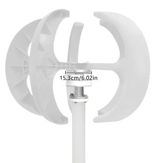 OEM Generador De Turbina E&oacute;lica, 600 W De Potencia, Dise&ntilde;o De 5 Palas, Eje Vertical, Forma De Linterna