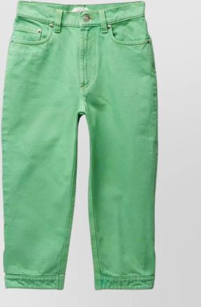 Versace cropped trousers side slits belt loops