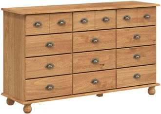 vidaXL Chest of Drawer Brown 79 x 40 x 133.5 cm Solid Pine wood Vidaxl