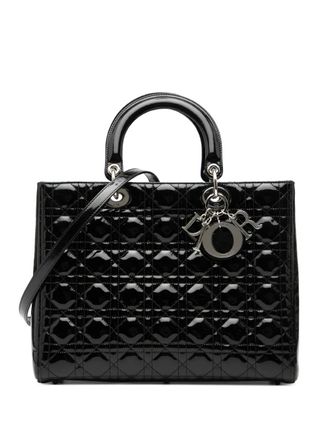 Dior 2010 Large Patent Cannage Lady Dior satchel - women - Patent Leather - One Size - Black