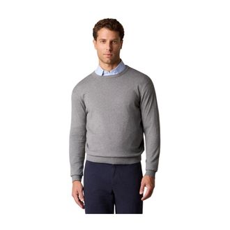 Brooks Brothers Cotton-Cashmere Crewneck - male - Brooks Brothers - Round-neck Knitwear - Gray - S - Knitwear