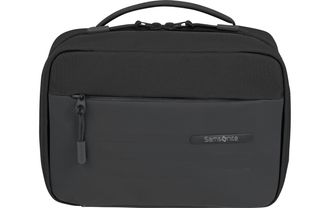 Samsonite Kulturbeutel SAMSONITE Stackd Hanging, Damen, Gr. B/H/T: 9,5cm x 16,8cm x 24,3cm, schwarz, Polyester, Polyurethan (PU), Taschen Kulturbeutel