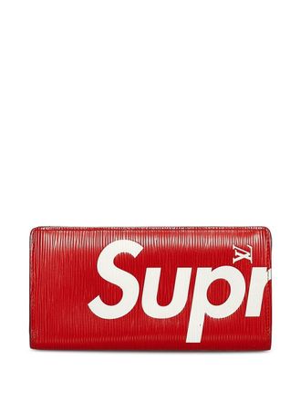 Louis Vuitton x Supreme 2017 Brazza Portemonnaie - Rot