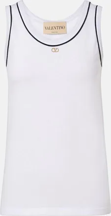Valentino VLogo cotton jersey tank top