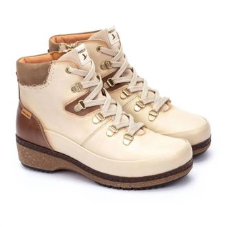 Pikolinos Womens Lace-Up Casual Ankle Boots In Marfil