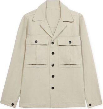 Fortela Solomons Canvas Cotton Overshirt in Natural at Nordstrom, Size 48 Eu