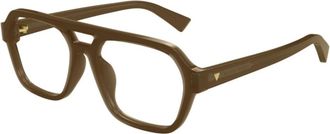 Bottega Veneta Aviator Optisch Montuur - unisex - Brillen - Bruin - 55 MM - Accessoires