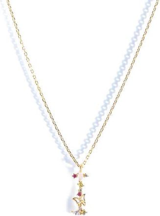 Girls Crew Flutterfly Initial Necklace in Gold at Nordstrom