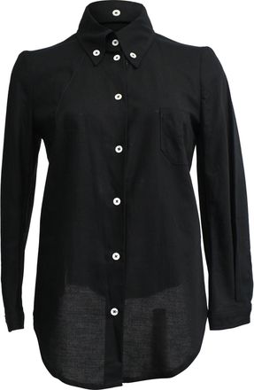 Vivienne Westwood Button-Down Long Sleeve Shirt in Black Linen