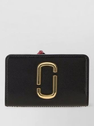 Marc Jacobs leather clutch bag gold tone hardware foldover