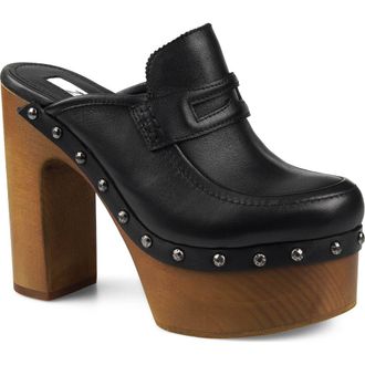Zigi Soho Jiggy Platform Clog in Black Leather at Nordstrom, Size 11