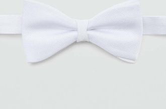Mango Papillon seta microstruttura bianco - Uomo - Taglia unica - MANGO MAN