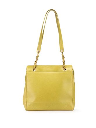 Chanel 1996-1997 Triple CC Caviar schoudertas - Groen