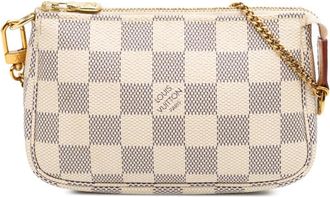 Louis Vuitton Pre-owned Handbags, female, White, Size: ONE SIZE Pre-owned Elegant Mini Accessories with Chain for Essential Items Storage and Easy Carrying