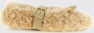 Marni Ballerine Mary Jane in shearling con cinturino regolabile